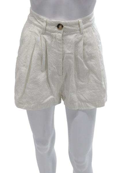 L.F.Markey Unisex Chino Shorts White 100% Cotton Button Size 4