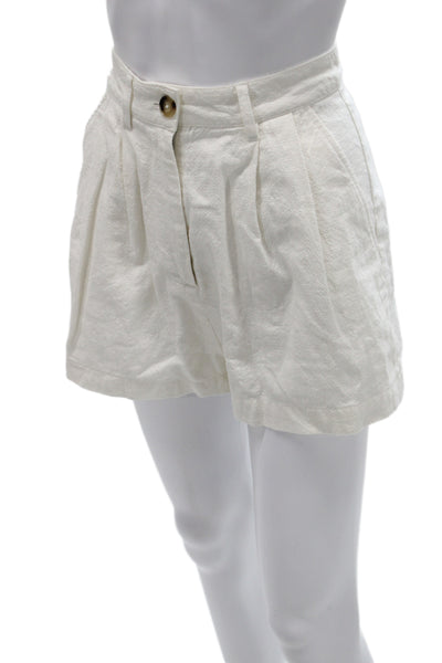 L.F.Markey Unisex Chino Shorts White 100% Cotton Button Size 4