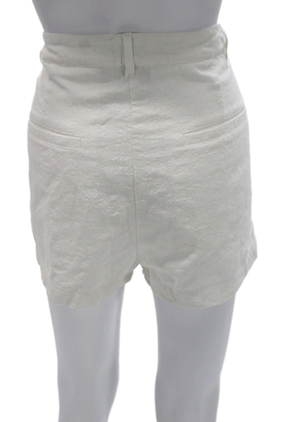 L.F.Markey Unisex Chino Shorts White 100% Cotton Button Size 4