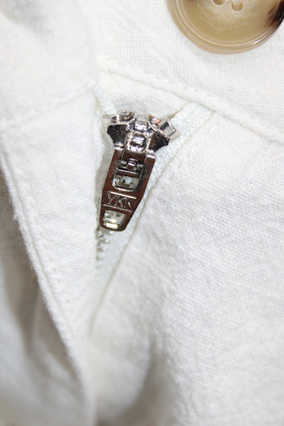 L.F.Markey Unisex Chino Shorts White 100% Cotton Button Size 4