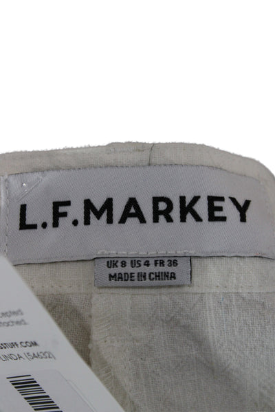 L.F.Markey Unisex Chino Shorts White 100% Cotton Button Size 4
