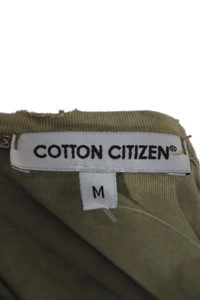 Cotton Citizen Womens Brown Jersey Crew Neck Long Sleeve Tee Size M