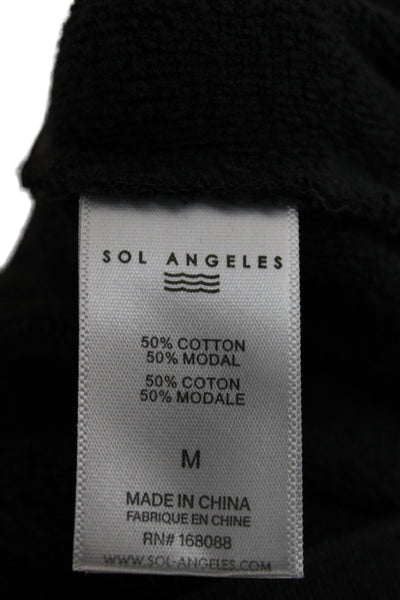 SOL ANGELES Mens Jogger Sweatpants Dark Gray Drawstring Cotton Modal Size M