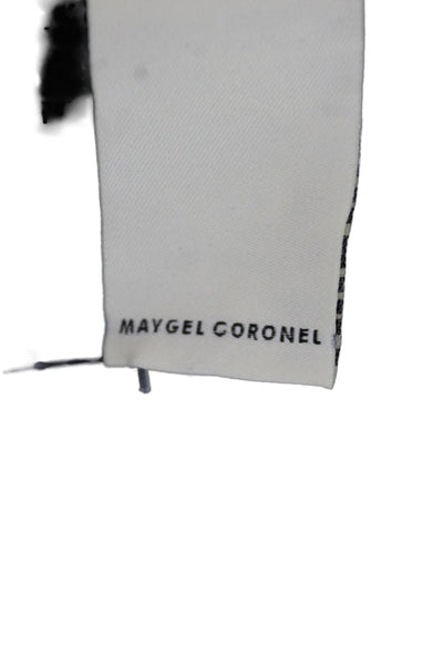 Maygel Coronel Womens Black Boat Neck Long Sleeve Top Bottom Set Size One Size