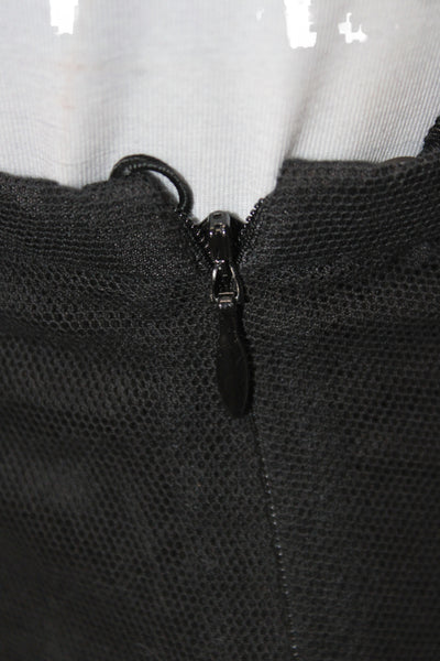Mr And Mrs Macleod Women A-Line Skirt Black Cotton Knee Length Size 40