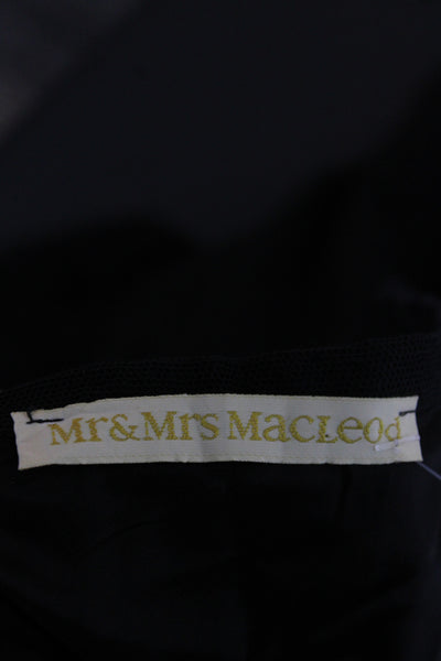 Mr And Mrs Macleod Women A-Line Skirt Black Cotton Knee Length Size 40