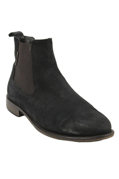 Russell & Bromley Womens Slip On Round Toe Suede Ankle Boots Black Size 39.5