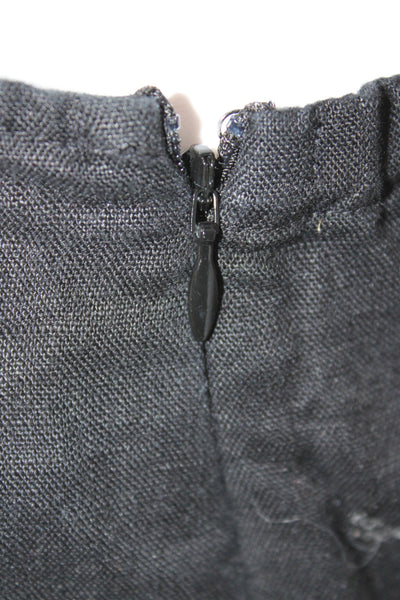 Reformation Womens Mini Sundress Black Linen Sleeveless Knee Length Size 10