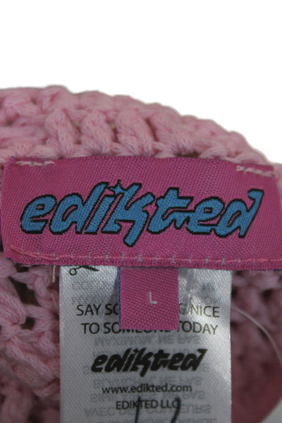 Edikted Womens Pink Mini Peasant Skirt Size L