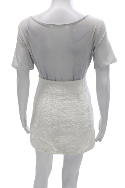 Proenza Schouler Women Mini Wrap Skort White Cotton Size 4