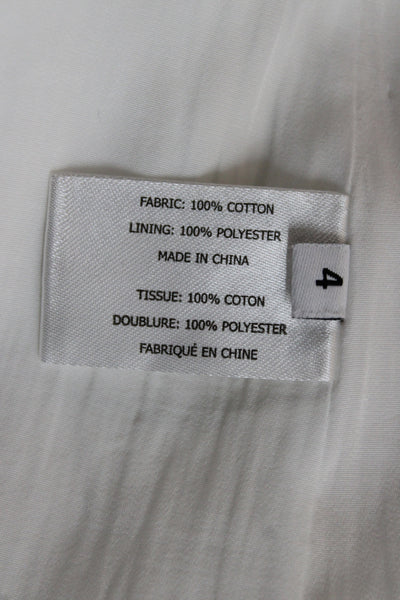 Proenza Schouler Women Mini Wrap Skort White Cotton Size 4