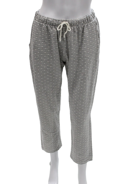 Eberjey Womens Gray Polka Dot Sleepwear Set 3/4 Sleeve Round Neck Size L