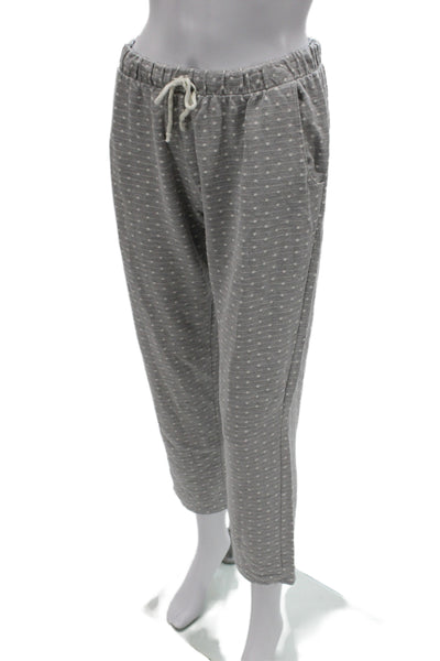 Eberjey Womens Gray Polka Dot Sleepwear Set 3/4 Sleeve Round Neck Size L