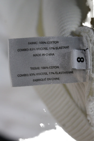 Proenza Schouler Women Cotton Sleeveless Tank White Crewneck Size 8