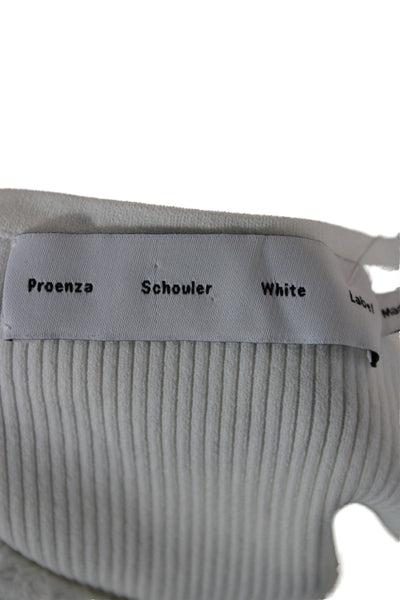 Proenza Schouler Women Cotton Sleeveless Tank White Crewneck Size 8