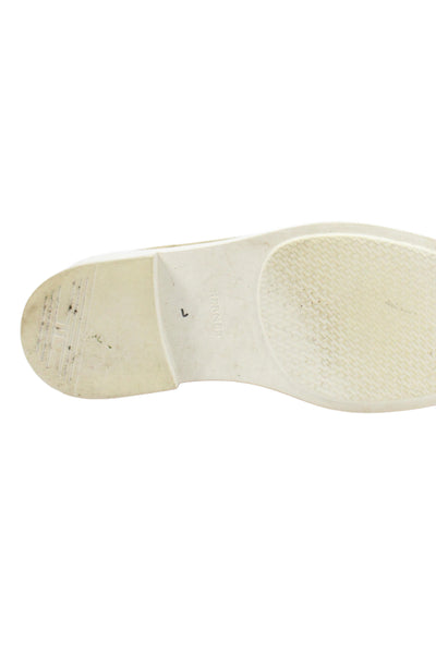 Hermes Mens Suede Slide On Casual Loafers Beige Size 43