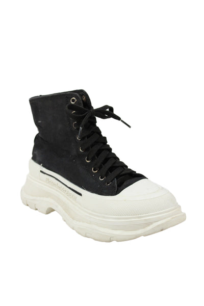 Alexander McQueen Womens Tread Slick High Top Sneakers Black Size EUR 42