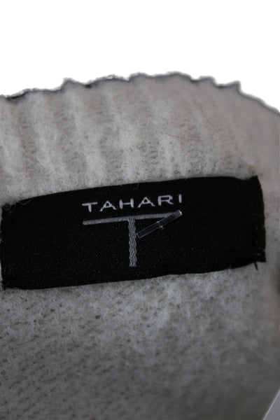T Tahari Unisex Pullover Sweater White Round Neck Long Sleeve Size XS