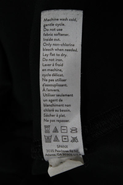 Spanx Women Black Ankle Jeggings Coated Nylon Elastane Size M
