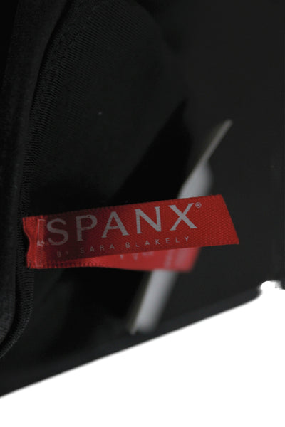 Spanx Women Black Ankle Jeggings Coated Nylon Elastane Size M