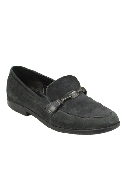 G.H. Bass and Co. Womens Leather Emebllished Loafers Shoes Black Size 6.5
