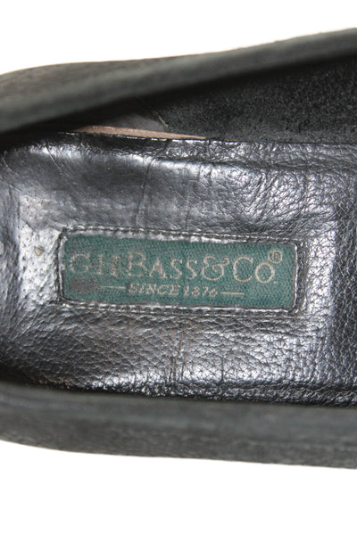 G.H. Bass and Co. Womens Leather Emebllished Loafers Shoes Black Size 6.5