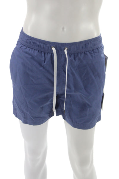 ONIA Mens Cotton Drawstring Swim Short Blue Size L