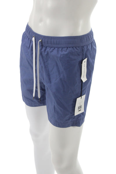 ONIA Mens Cotton Drawstring Swim Short Blue Size L