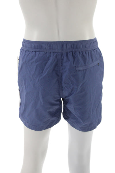 ONIA Mens Cotton Drawstring Swim Short Blue Size L