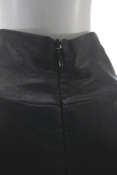 Naked Wardrobe Womens Basic Black Mock Neck Long Sleeve Top 80% Nylon Size S
