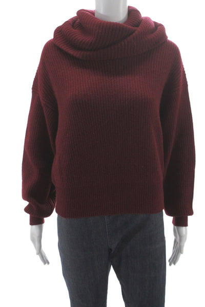 Naked Cashmere Unisex Red Turtleneck Pullover Cashmere Sweater Size S