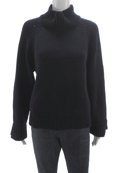 ciro lucia Unisex Pullover Cashmere Turtleneck Sweater Dark Blue Size XS