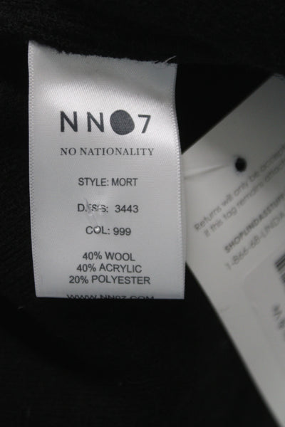No Nationality Unisex Black High Neck Zip Jacket Polyester Size S