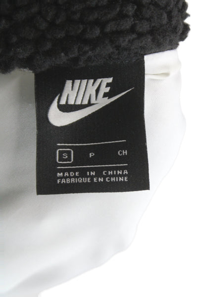 Nike Women Jacket Black High Neck Zip Long Sleeve Polyester Designer Size S