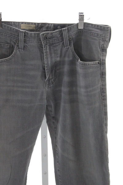 AG Adriano Goldschmied Mens Straight Jeans Gray 98% Cotton Size 33