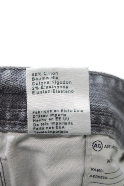 AG Adriano Goldschmied Mens Straight Jeans Gray 98% Cotton Size 33