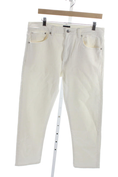 Club Monaco Mens White Straight Jeans Size 33