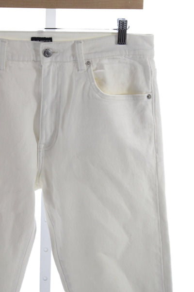 Club Monaco Mens White Straight Jeans Size 33