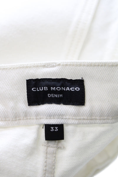 Club Monaco Mens White Straight Jeans Size 33