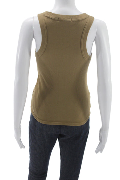 Banana Republic Womens Sleeveless Tank Brown Cotton Spandex Size XS Petite