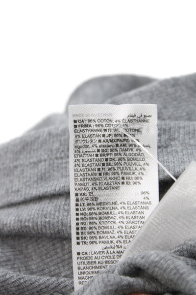 Banana Republic Women Basic Gray Crew Neck Short Sleeve T-Shirt Size 2XS