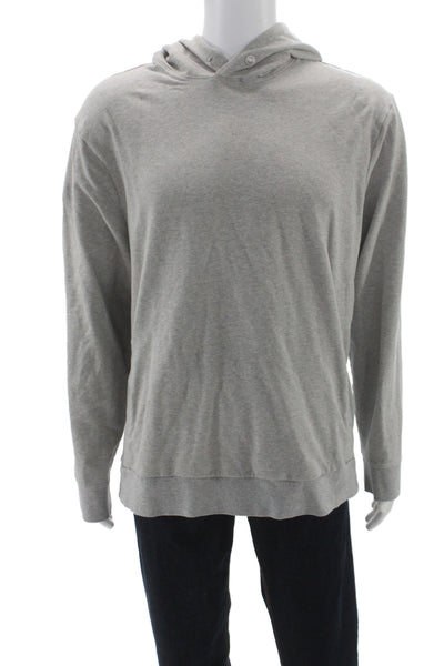 Bonobos Mens Henley Hoodie Gray Cotton Spandex Long Sleeve Size XL