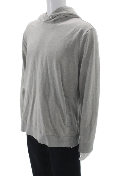 Bonobos Mens Henley Hoodie Gray Cotton Spandex Long Sleeve Size XL