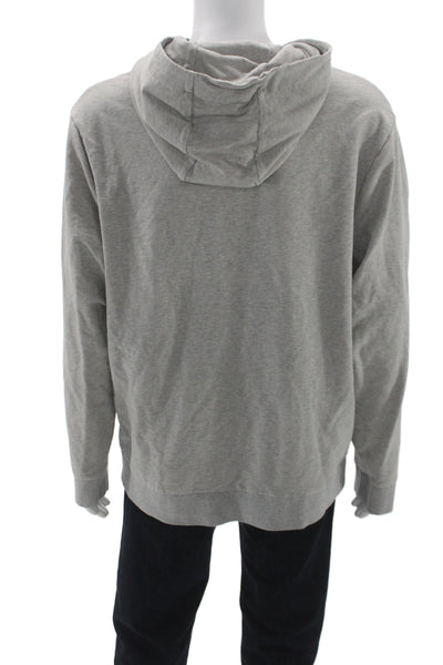 Bonobos Mens Henley Hoodie Gray Cotton Spandex Long Sleeve Size XL