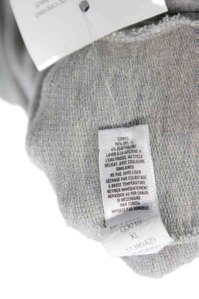 Bonobos Mens Henley Hoodie Gray Cotton Spandex Long Sleeve Size XL