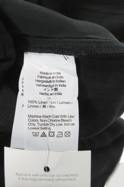 J Crew Unisex Solid Black Linen Beach Shorts Size XS