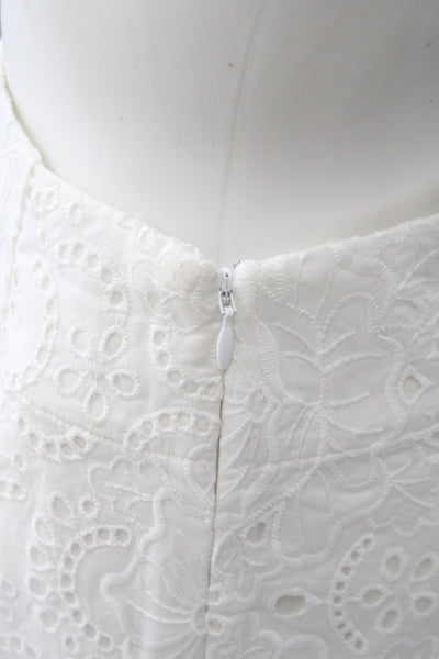 Hill House Unisex Floral Cotton Beach Shorts White Zip Size XS