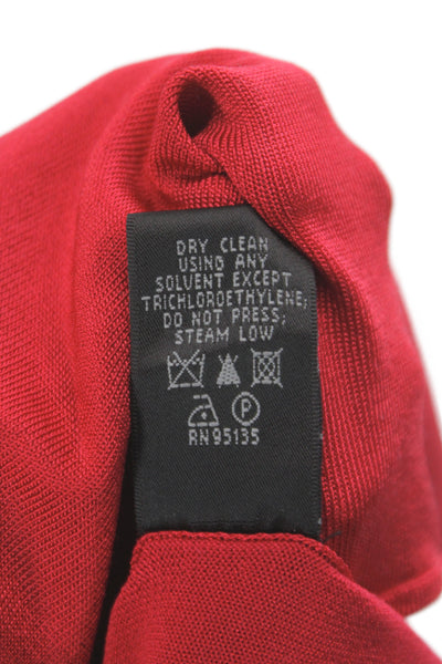 Lafayette 148 New York Women Red Square Neck Sleeveless Tank 100% Linen Size XL