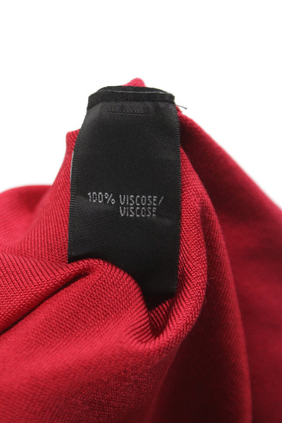 Lafayette 148 New York Women Red Square Neck Sleeveless Tank 100% Linen Size XL