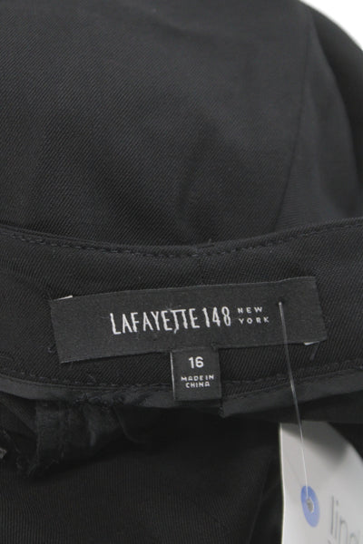 Lafayette 148 New York Womens Black Dress Pants Virgin Wool Size 16